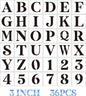 3 inch Letter Stencils for Painting On Wood,36pcs Stencils Letter Alphabet Number Stencil Templates for Wood Wall Door Porch