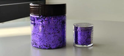 Gilding Flakes,Gold Foil Flakes for Resin,Blue Red Purple Pink Metallic Foil Flakes for Resin Jewelry Making,Nails,Painting Art,Crafts and Slime (Purple)