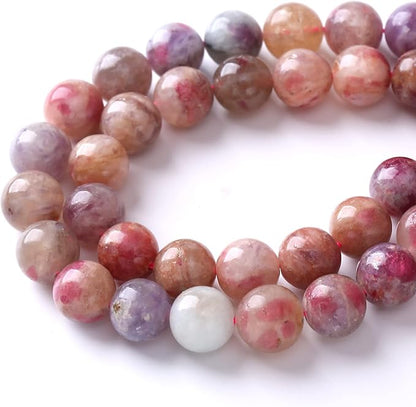 60pcs 6mm 5A Natural Pink Tourmaline Stone Beads Round Loose Spacer Healing Energy Beads for Jewelry Making DIY Bracelets Necklaces 15" (6mm, Pink Tourmaline)