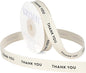 Thank You Ribbon - 5/8 Inch x 12 Yards Natural Twill Tape Ribbon, Cotton Herringbone Ribbons for Gift Wrapping, Birthdays, Weddings, Christmas, Anniversaries, Valentine's Day, Mother's Day