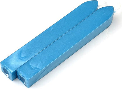 Yoption Sealing Wax Sticks with Wicks Antique Fire Manuscript Sealing Wax for Wax Seal Stamp (Blue)