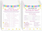 Birthday Party Games Set for Girls- 20 Birthday Double Sided Games Cards Set- Girls Birthday Party Activity Notebook Themed Party Activity and Idea - Girl Birthday Party Supplies, Decorations