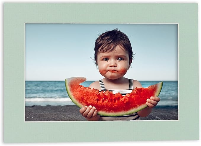 8x10 Mat Bevel Cut for 5x8 Photos - Acid Free Honeydew Green Precut Matboard - For Pictures, Photos, Framing - 4-ply Thickness
