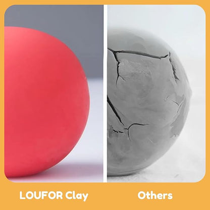 Air Dry Clay Kits - Modeling Clay for Kids, Ultra Light & Soft, Safe & Non-Toxic, DIY Air Dry Clays Kit with Sculpting Tools and Tutorials, Creatible Art Crafts Toys Gifts for Boys Girls