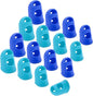 Wisdompro 16 Pcs Finger Tips, 4 Sizes Silicone Thimble Fingertip Grips Thumb Protectors Pads Cover for Hand Sewing, Paper Sorting, Page Turning, Money Counting, Guitar Playing - Blue, Aqua