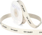 Baby Shower Ribbon - 5/8 Inch x 12 Yards Natural Twill Tape Ribbon, Cotton Herringbone Ribbons for Gift Wrapping, Birthdays, Christmas, Anniversaries, Valentine's Day, Mother's Day(OH Baby)