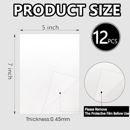 12pcs Sublimation Metal Photo Blanks 5x7 Inch - Make Your Permanent Photo Posters Signs, Sublimation Aluminum Blank for Crafters Small Businesses DIY Enthusiasts (Thickness 0.45mm)