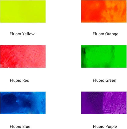 Mont Marte Acrylic Ink Premium 6pc x 20ml (0.7 US fl.oz), Acrylic Inks for Artists, Fluoro Colors, Ideal for Air Brush, Pouring Art, Scrapbooking, Ink Drawing, Mixed Media