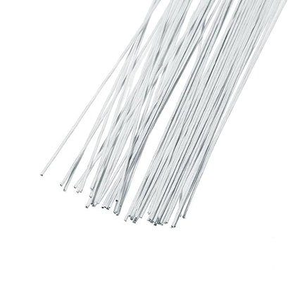 DECORA 20 Gauge White Floral Stem Wire 16 inch,50/Package