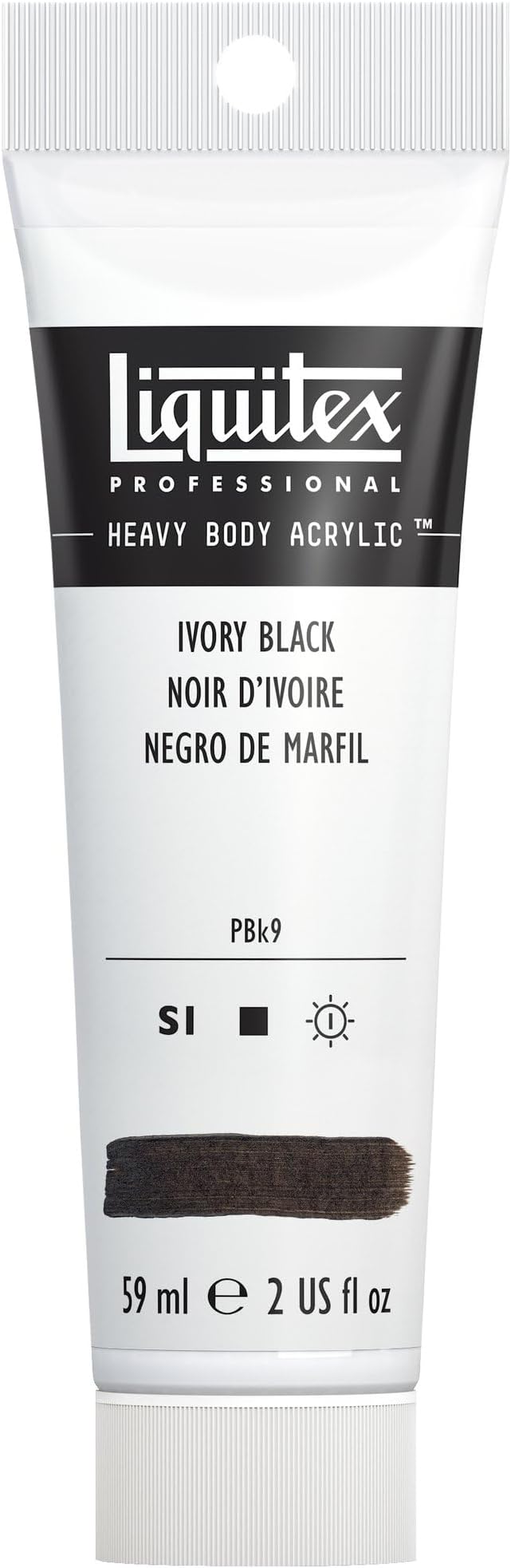 Liquitex Professional Heavy Body Acrylic Paint, 2-oz (59ml) Tube, Ivory Black
