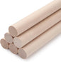 3/4 x 12 Wooden Dowels Wooden Sticks for Crafts, 6 PCS Macrame Wood Dowel Rods, Unfinished Hard Wood Sticks for Crafting, Arts and DIYers, Tiered Cake Support and Wedding Ribbon Wands