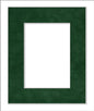 8x10 Mat Bevel Cut for 6x8 Photos - Acid Free Green Suede Precut Matboard - For Pictures, Photos, Framing - 4-ply Thickness