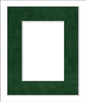 8x10 Mat Bevel Cut for 5.5x8.5 Photos - Acid Free Green Suede Precut Matboard With Backing Board and Crystal Clear, Self Seal Photo Mat Bag - For Pictures, Photos, Framing - 4-ply Thickness