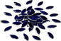 70 Pieces Petal Ceramic Tiles Mosaic Tiles, Bulk Ceramic Mosaic Pieces Stepping Stone Crafts Making Supplies for Home Outdoor Floor Vase Tabletop Decoration - Dark Blue