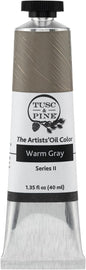 Tusc & Pine Artist Oil Paint - Warm Grey, 40 ml, Non-Yellowing, Rich & Creamy Consistency, Maximum Pigment Load, Small Batch Milled Oil Paints Made in the USA for Professional Artists