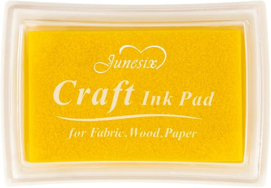 Yellow Ink Pad Finger Washable Kids Stamp Ink Pad for Rubber Stamps Paper Scrapbooking