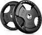 RitFit Olympic Rubber Grip Plates for Barbell, 2-Inch Weight Plates for Weightlifting and Strength Training in Home & Gym, Single, Pair and Sets(2.5/5/10/25/35/45 LB)