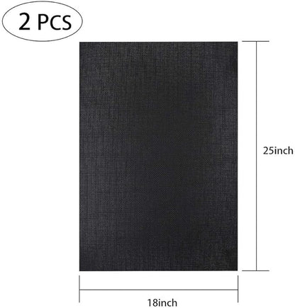 Caydo 2 Pieces 14 Count Classic Reserve Aida Cloth Cross Stitch Cloth, 25 by 18-Inch Big Size, Black