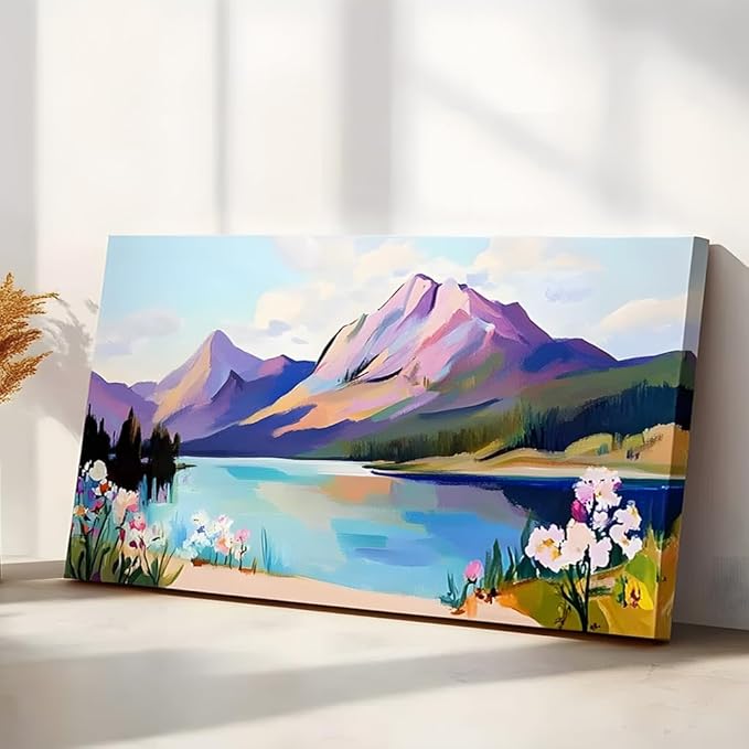 PHOENIX 10x20 Inch 3 Pack Gallery Canvas - 1.5 in Thick Long Canvases for Painting - Deep Edge 100% Cotton 11 Oz. Gesso Primed White Blank Professional Canvas Oil & Acrylic Paints
