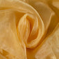 Fynite Champagne Gold Organza Fabric by The Yard | 2 Yard Long | 44" Wide | Bridal Soft Sheer Organza Tulle for DIY Wedding Dress Fashion Craft Decorations