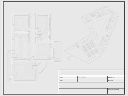 Geyee 10 Sheets Architectural Vellum Paper Translucent White Vellum Sheets Drafting Paper Rag with Border and Title Block(18 x 24 Inches)