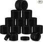 SATINIOR 12 Pack 4 oz Plastic Container Jars with Lids Round Clear Travel Cosmetic Container Slime Jar for Toiletries, Lotion, Cream, Ointment, Makeup, Rhinestone, Sample, Kitchen Storage(Pure Black)