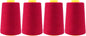 Mandala Crafts 4 Pack of Serger Threads Cones Spools - 40S/2 24000 Yards Polyester Cranberry Threads for Sergers Machine and Overlock Quilting Sewing Machine