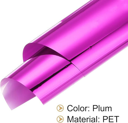 MECCANIXITY 50 Sheets Heat Reactive Foil, 20x29cm Plum Foil Transfer Sheets Toner Reactive Foil Transfer Foil Sheets Hot Foil Stamping Paper for Crafts DIY Cardmaking Album Decoration