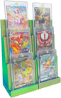 Magnetic Card Holder Stadium Displays - Green Pink Blue (2 Pack), Compatible with Ultra Pro Protectors - Trading Card Holder - Card Stand - Sports Card Display