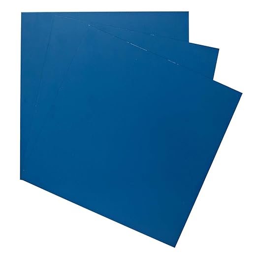 EAGLE 1: 12" x 12" 26 Gauge Sheet Metal Squares (3 Pack Per Order, Multiple Colors) Great for Arts, Crafts, DIY Home or Work Projects (6" X 6", Blue)