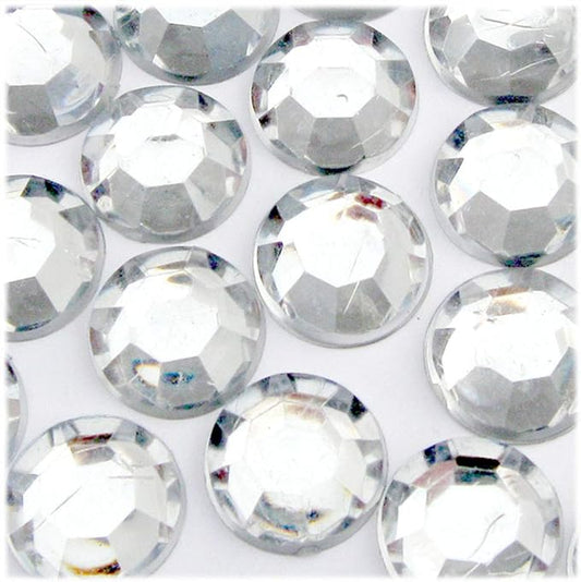 The Crafts Outlet 72pc Loose Flatback Acrylic Rhinestones Round 20mm - Flatback Crystal Clear