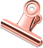 10 Pack Large Metal Hinge Clips 2.5 Inches Bull Hinge Paper Clips Bulldog Clips for Crafts, Photo, Drawing, Food Bags at Home, Office, School, Shop, Rose Gold, 63mm