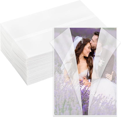 SuFly Pre-Folded Vellum Jackets for 5x7 Invitations, 90-Pack (60lb/93gsm) Translucent Vellum Paper 5x7 Sleeves, Invitation Jackets, Elegant Wedding Invitation Accessories, Envelope Liners, DIY Crafts.