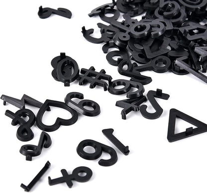 Felt Letter Board Letters,PRE-Cut Characters with Sorting Tray,Felt Board Letters (1 Inch Plus Black)