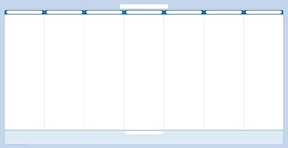 Sky Blue 7-Column Task, Goals & Objective Wall Horizontal Organizer 36" x 75". Complete with Marker
