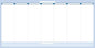 Sky Blue 7-Column Task, Goals & Objective Wall Horizontal Organizer 36" x 75". Complete with Marker