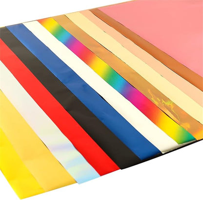 Briartw 20x29cm Hot Foil Paper 50 Sheets Pack Toner Reactive Foil Hot Stamping Foil Paper by Laser Printer and Laminator for Scrapbooking Craft Cardmaking DIY Album (Matte Gold, 50 Sheets)