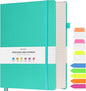 Lined Notebook Journal for Women Men, A4 College Ruled Notebook, 312 Numbered Pages Notebooks for Work, 100gsm Paper Daily Journal, Hardcover Vegan Leather Journals for Writing Office, Peacock Blue