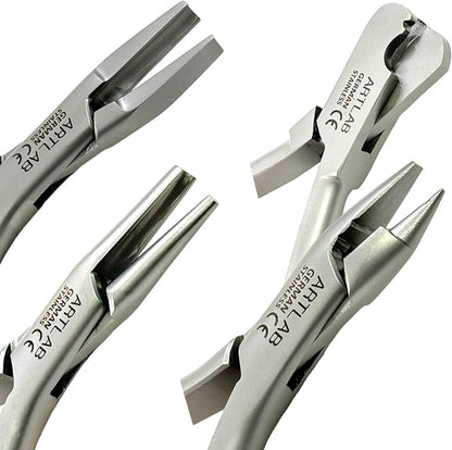 4 Pliers Types for Metal Forming, Wire Bending for Making Loops, Curves, Rings, Angles, Wire Shape Forning Pliers for Crafts, Hobby, and More.