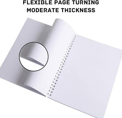 conda 9"x12" Sketch Book, 100 Sheets (68 lb/100gsm), Spiral Bound Artist Sketch Pad, Durable Acid Free Drawing Paper for Drawing Painting, Starry Sky