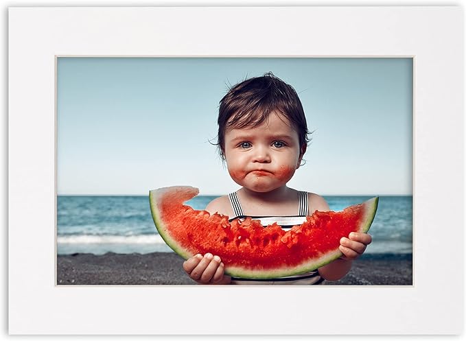 5x7 Mat for 8.5x11 Frame - Precut Mat Board Acid-Free White 5x7 Photo Matte Made to Fit a 8.5x11 Picture Frame, Premium Matboard for Family Photos, Show Kits, Art, Picture Framing, Pack of 100 Mats