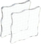 PATIKIL 4" x 4" Acrylic Stamp Block, 2 Pack Clear Stamping Block with Grid Lines Decorative Mounting Blocks Wave for Scrapbooking DIY Crafts Card Making
