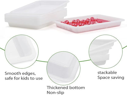Sorting Trays,15 Pack Stackable Puzzle Sorting Trays,Jigsaw Puzzle Organizer Multipurpose Organizer Tray for Toys Beads Painting DIY Projects Fun Home Activities,9.8 x 7 x 0.98''