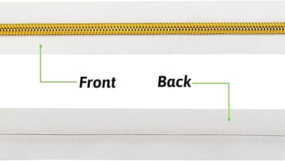 DOITEM 16.5 Yards 3 Pieces Sewing Zippers #5 Nylon Coil Zippers Assorted Zipper for Sewing with 30 Zipper Sliders for DIY Tailor Sewing Crafts Supplies, White