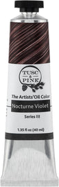 Tusc & Pine Artist Oil Paint - Nocturne Violet, 40 ml, Non-Yellowing, Rich & Creamy Consistency, Maximum Pigment Load, Small Batch Milled Oil Paints Made in the USA for Professional Artists