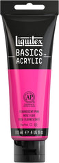 Liquitex BASICS Acrylic Paint, 118ml (4-oz) Tube, Fluorescent Pink
