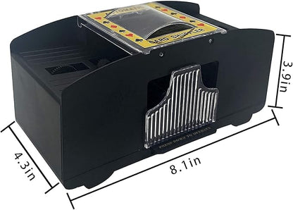 Nileole 2 Decks Automatic Card Shuffler, Battery-Powered Shuffler for UNO, Phase10, Texas Hold'em, Poker, Home Card Games, Blackjack, Party Club