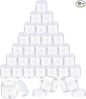 12 Pack 5 oz Plastic Container Jars with Lids Round Clear Travel Cosmetic Container Jars for Toiletries, Lotion, Cream, Ointments, Makeup, Rhinestone, Samples, Kitchen Storage (White)