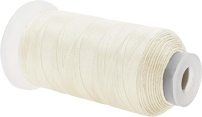Mandala Crafts Off White Heavy Duty Thread -1500 Yds Tex 90 Thread for Sewing Drapery Jeans Leather Hair Outdoor Marine Upholstery