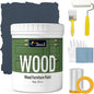 DWIL Matte Finish Furniture Paint - 32 Oz Wood Paint for Cabinets, Doors, Tables, and Dressers Refinishing - Water-Based, Non-Toxic & Odorless, Easy to Apply(Bronze Blue)-With Tools